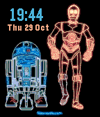 Star Wars Animated with Time, Date and Battery