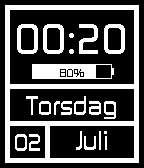 Battery Clock (Danish)