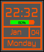 Battery Clock Color