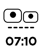 robo eyes white inverted